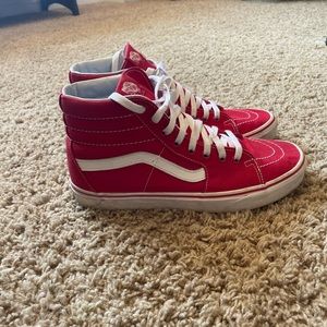 High Top Red Vans Size 9.5